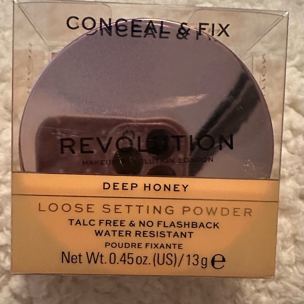 Revolution Conceal & Fix Loose Setting Powder - Deep Honey